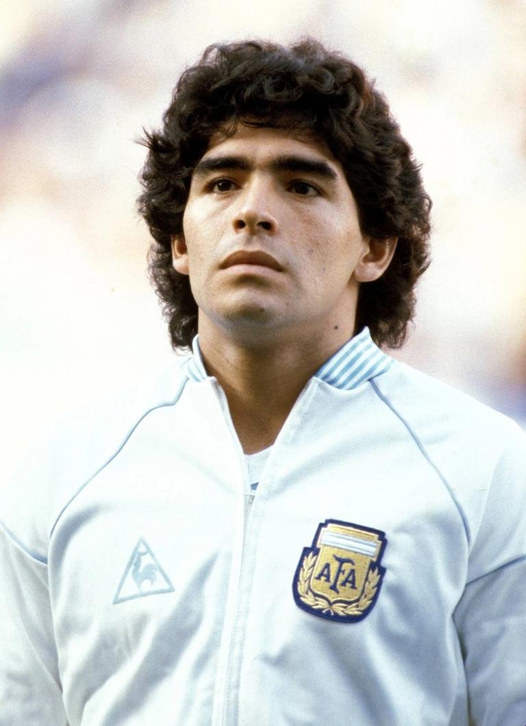 Diego Armando Maradona Argentinien Fußball WM Herren Weltmeisterschaft 1982, Länderspiel, Nationalmannschaft, Nationalteam Porträt Nou Camp Barcelona